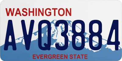 WA license plate AVQ3884