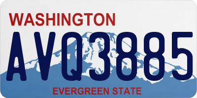 WA license plate AVQ3885