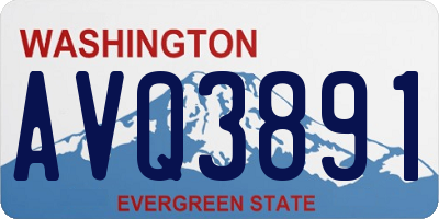 WA license plate AVQ3891