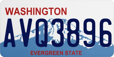 WA license plate AVQ3896