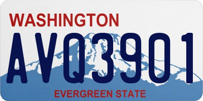 WA license plate AVQ3901