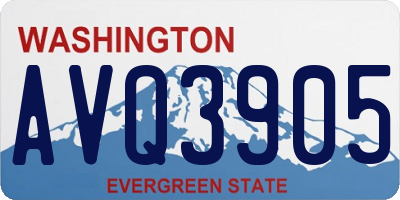 WA license plate AVQ3905