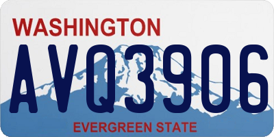 WA license plate AVQ3906