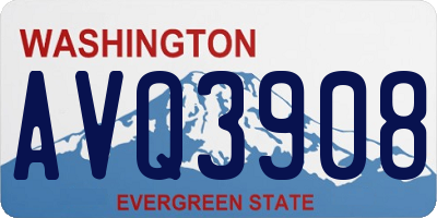 WA license plate AVQ3908