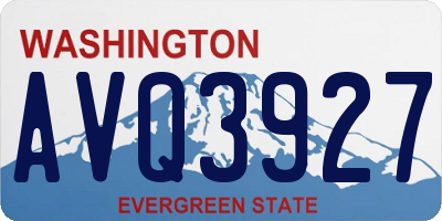 WA license plate AVQ3927