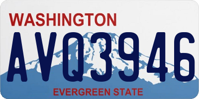 WA license plate AVQ3946