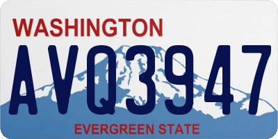 WA license plate AVQ3947