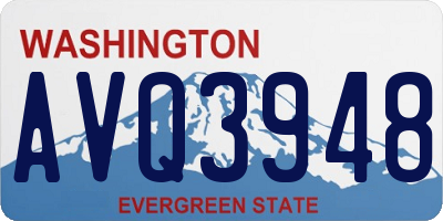 WA license plate AVQ3948