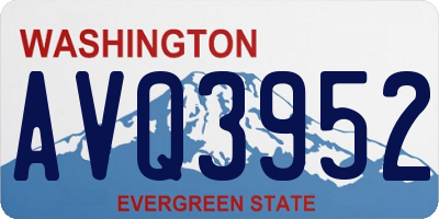WA license plate AVQ3952