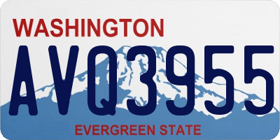 WA license plate AVQ3955