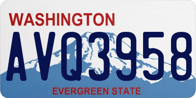 WA license plate AVQ3958