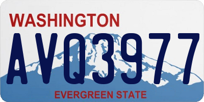 WA license plate AVQ3977
