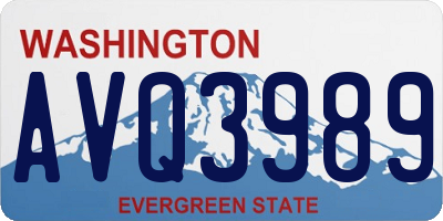 WA license plate AVQ3989
