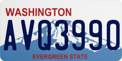 WA license plate AVQ3990