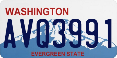 WA license plate AVQ3991