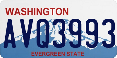 WA license plate AVQ3993
