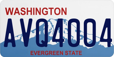 WA license plate AVQ4004