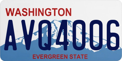 WA license plate AVQ4006