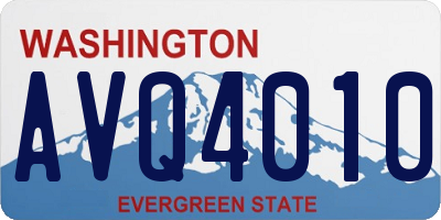 WA license plate AVQ4010