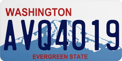 WA license plate AVQ4019