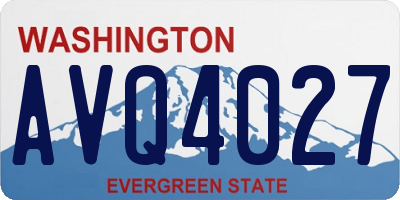 WA license plate AVQ4027