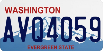 WA license plate AVQ4059