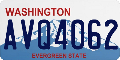 WA license plate AVQ4062
