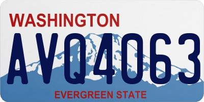 WA license plate AVQ4063