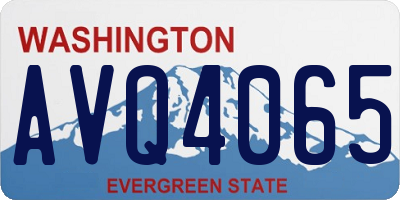 WA license plate AVQ4065