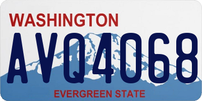 WA license plate AVQ4068