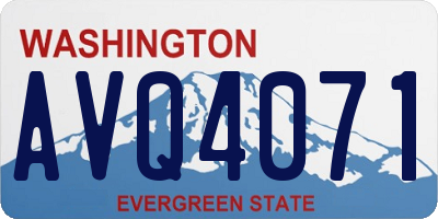 WA license plate AVQ4071