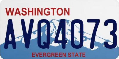 WA license plate AVQ4073