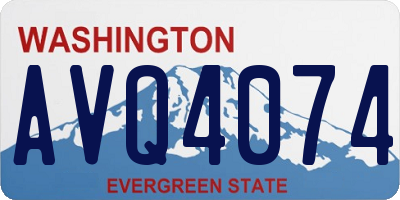 WA license plate AVQ4074