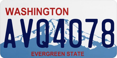 WA license plate AVQ4078