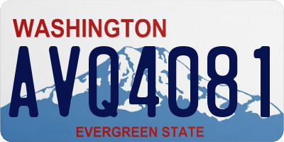 WA license plate AVQ4081
