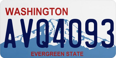 WA license plate AVQ4093