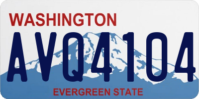 WA license plate AVQ4104