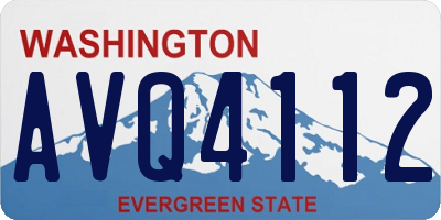 WA license plate AVQ4112