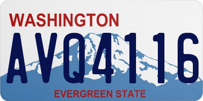 WA license plate AVQ4116