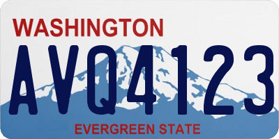 WA license plate AVQ4123