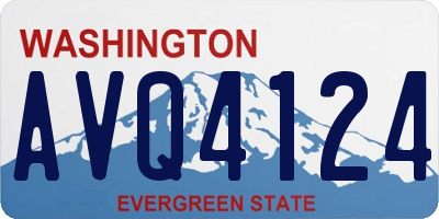 WA license plate AVQ4124