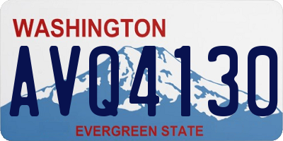 WA license plate AVQ4130