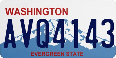 WA license plate AVQ4143