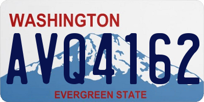 WA license plate AVQ4162