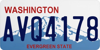 WA license plate AVQ4178