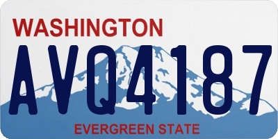 WA license plate AVQ4187