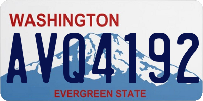 WA license plate AVQ4192