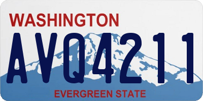 WA license plate AVQ4211