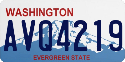 WA license plate AVQ4219