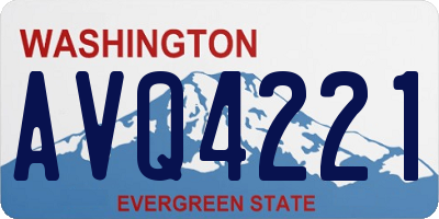 WA license plate AVQ4221